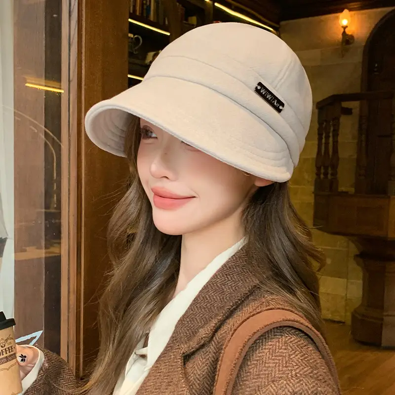 Korean Retro Fisherman Hat Windproof Bucket Cap