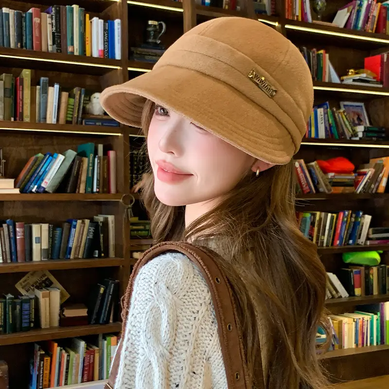 Korean Retro Fisherman Hat Windproof Bucket Cap