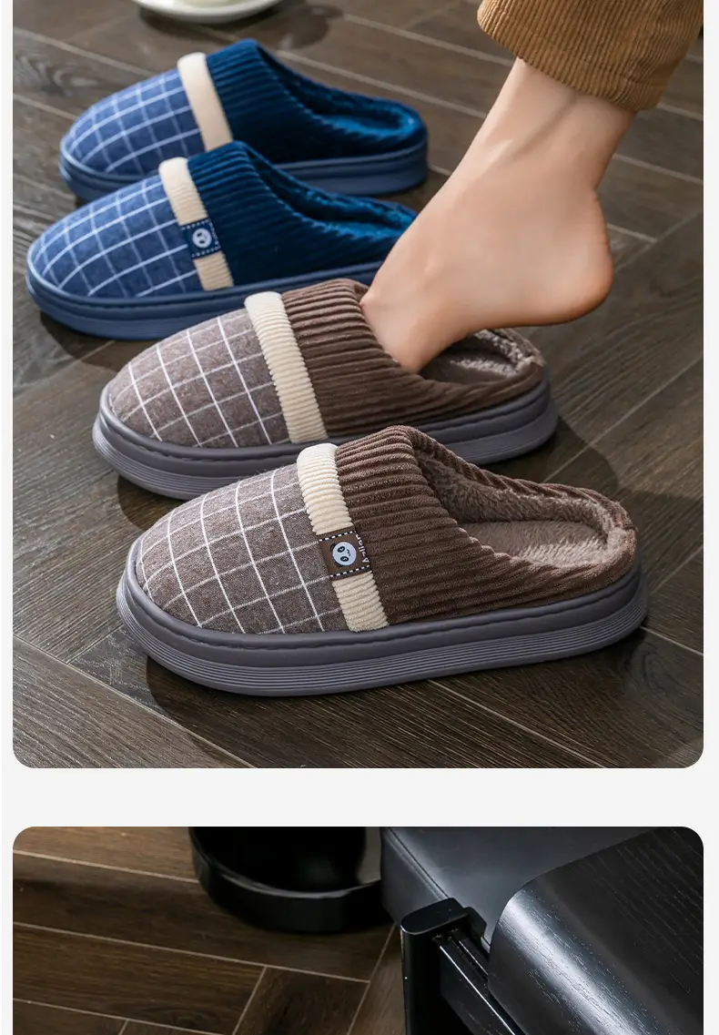 Men's Indoor Warm Thick-Soled Cotton Slippers for Home Use in Autumn and Winter 2025 New Closed-Toe Style — feature 16