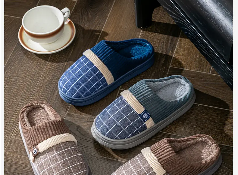 Men's Indoor Warm Thick-Soled Cotton Slippers for Home Use in Autumn and Winter 2025 New Closed-Toe Style — feature 17