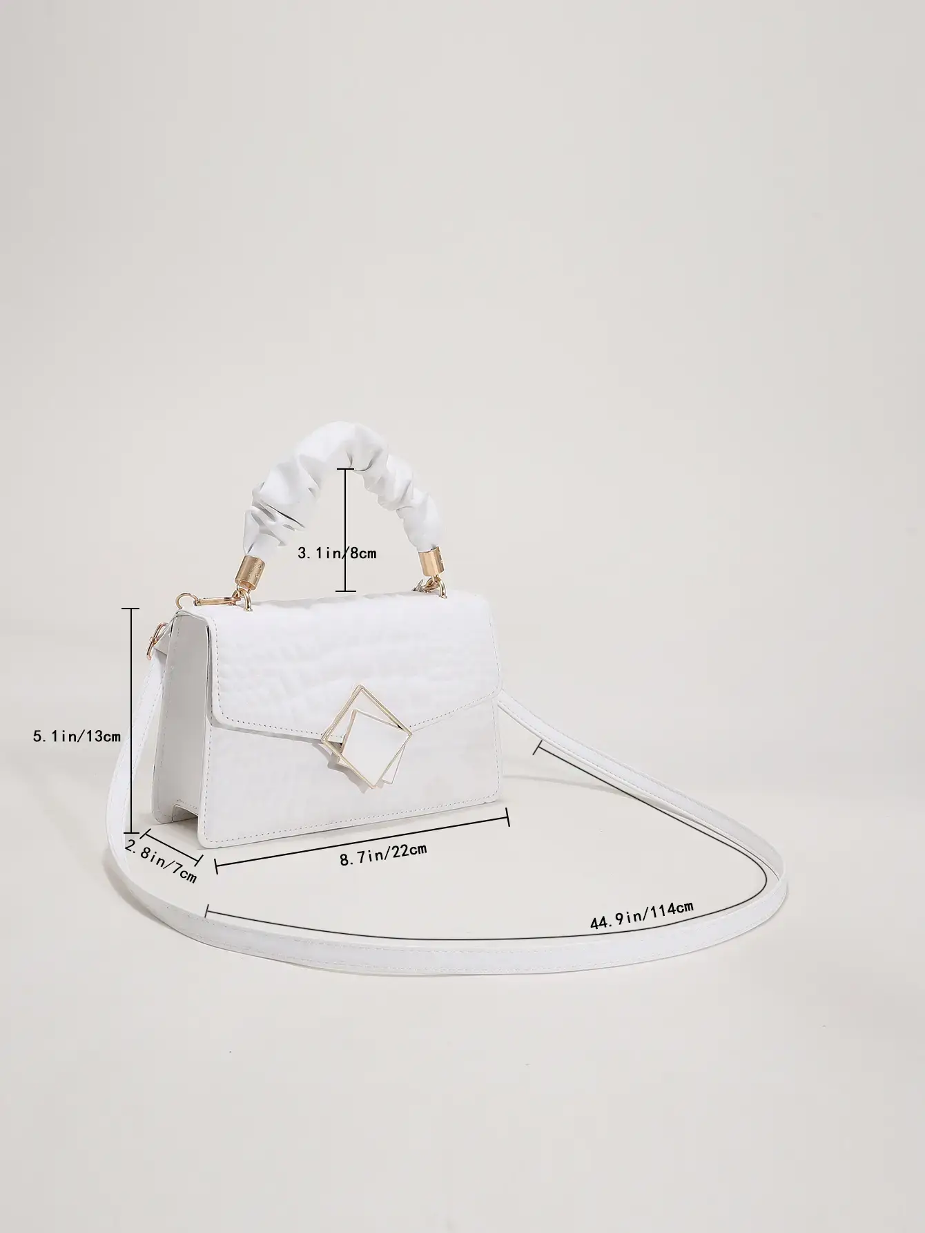 White Quilted Crossbody Bag for Women 2025 - Image 3