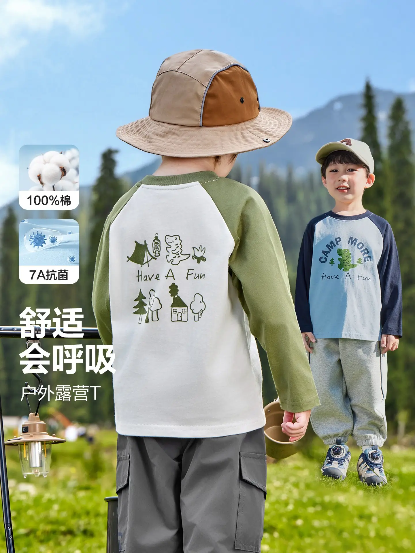 Right European Boys Pure Cotton Long Sleeve T-Shirt Autumn Kids - Image 2