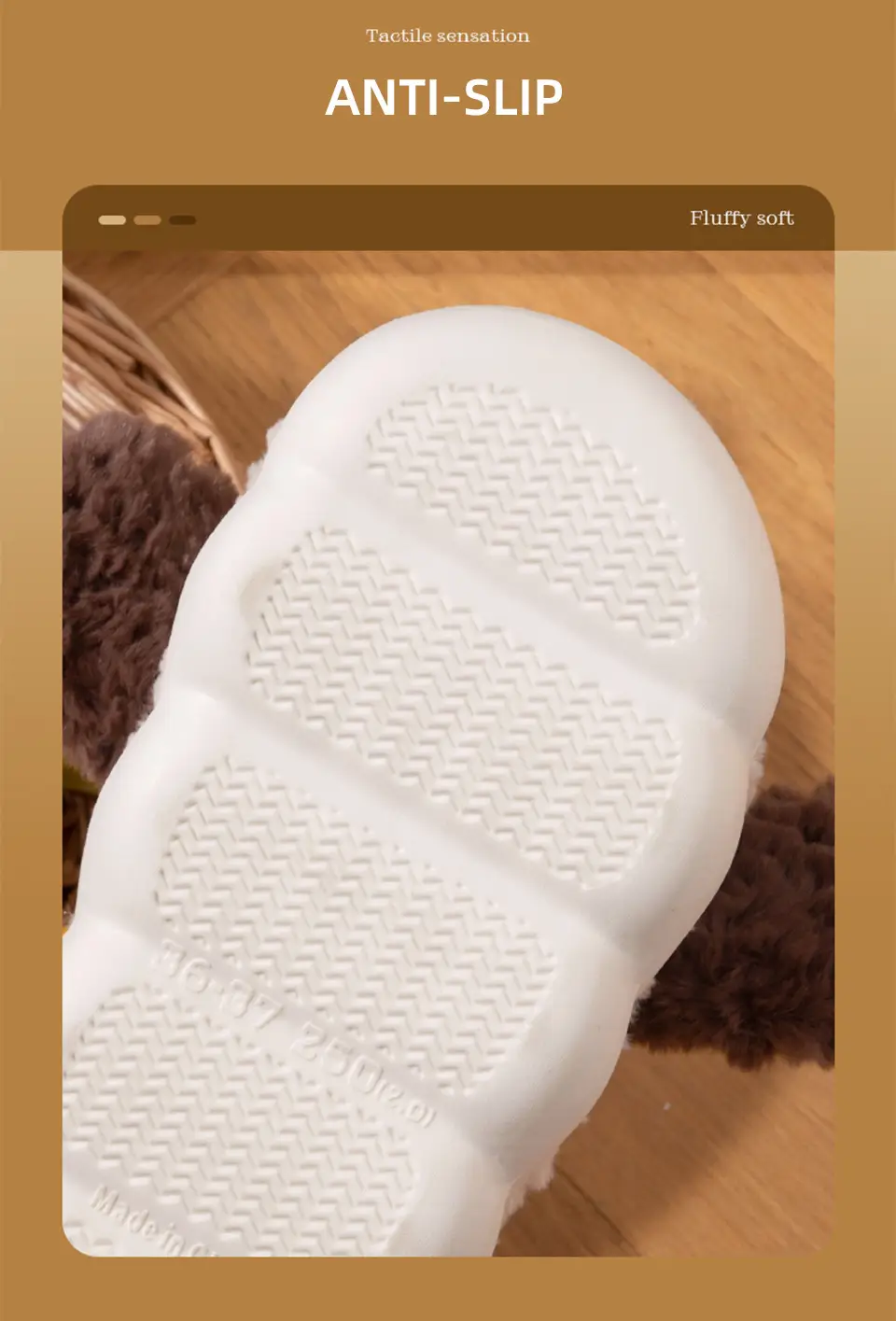 Cotton Slippers for Women, Autumn and Winter Outer Wear, Cute Puppy Indoor Home Warm Plush Toe Thick-Soled Non-Slip Slippers — feature 7