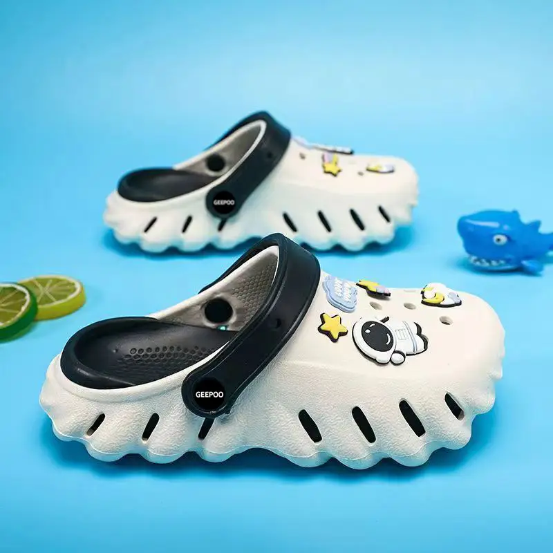 Kids Sandals White Green Star Print Baby Boys Girls