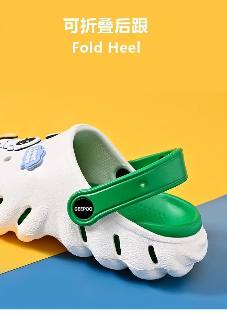 Kids Sandals White Green Star Print Baby Boys Girls — feature 5