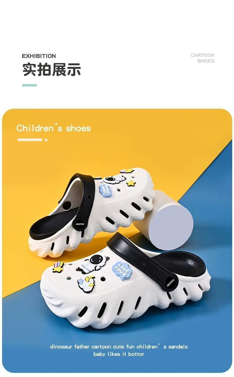 Kids Sandals White Green Star Print Baby Boys Girls — feature 7