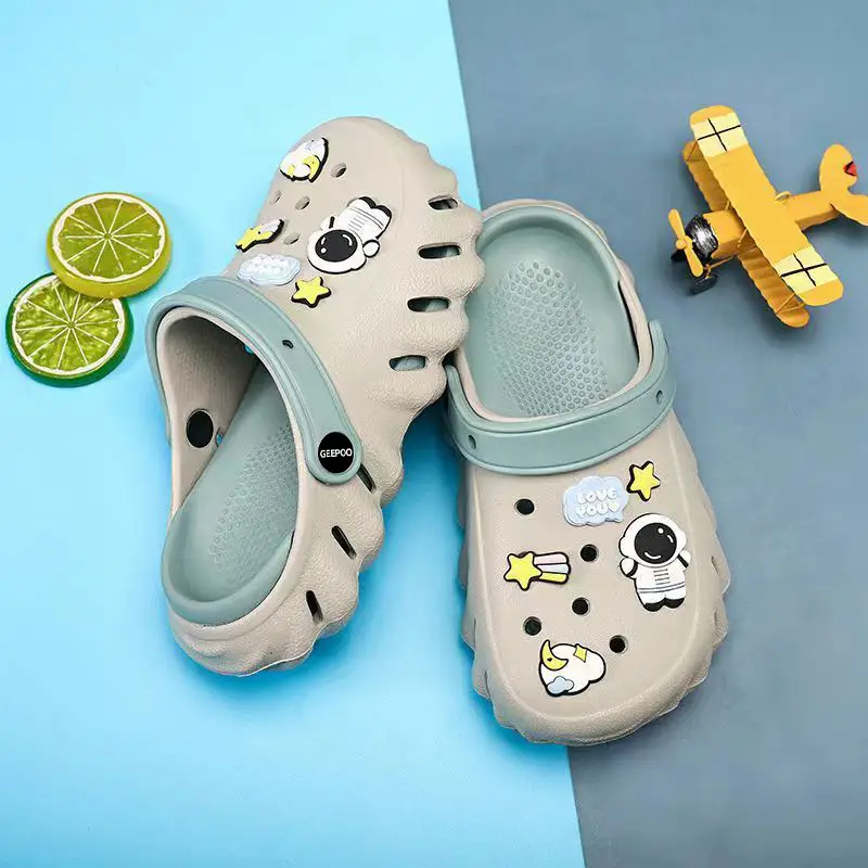 Kids Sandals White Green Star Print Baby Boys Girls