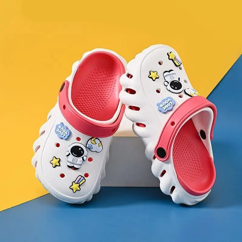 Kids Sandals White Green Star Print Baby Boys Girls