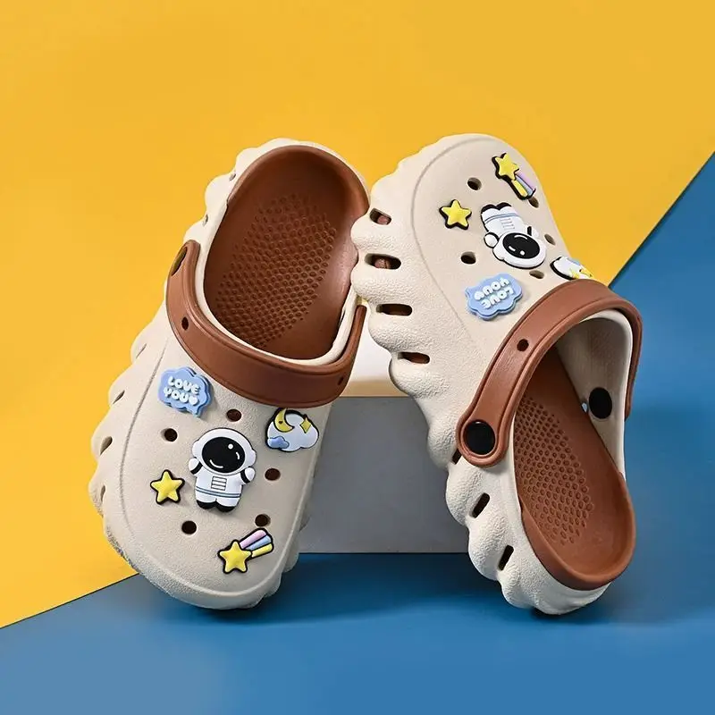 Kids Sandals White Green Star Print Baby Boys Girls