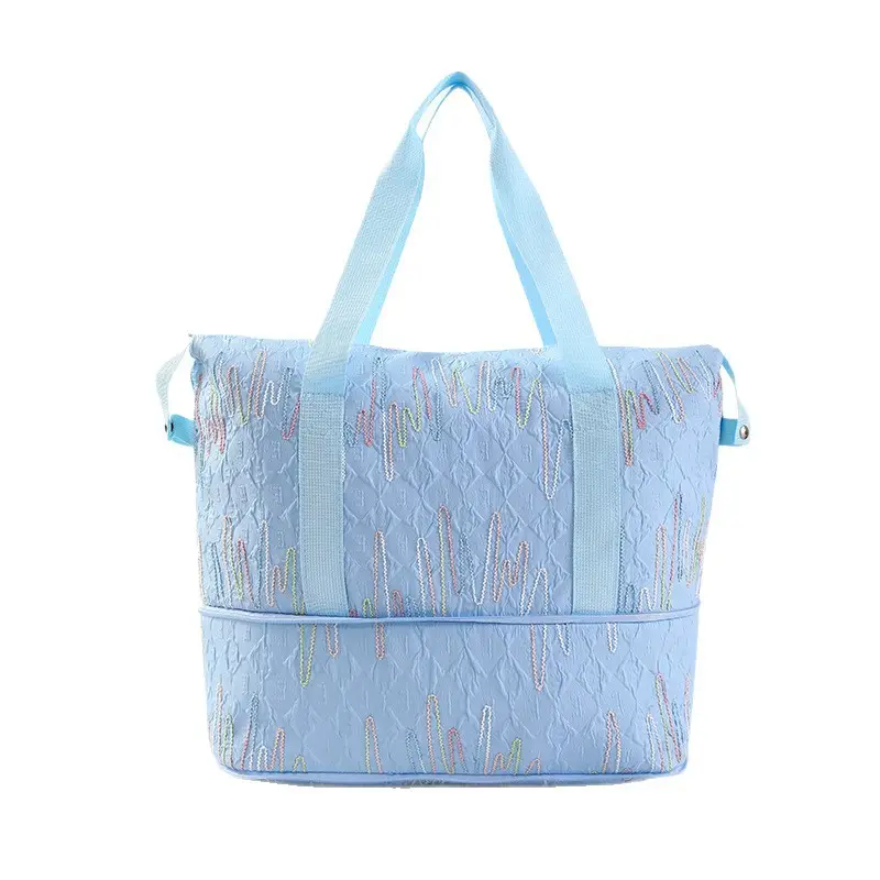 2025 New Summer Thickened Travel Bag Blue Pink - Image 12