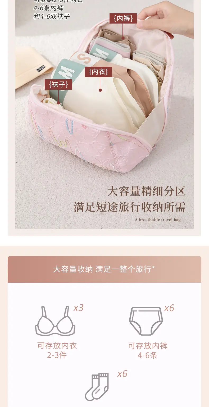 2025 New Summer Thickened Travel Bag Blue Pink — feature 12