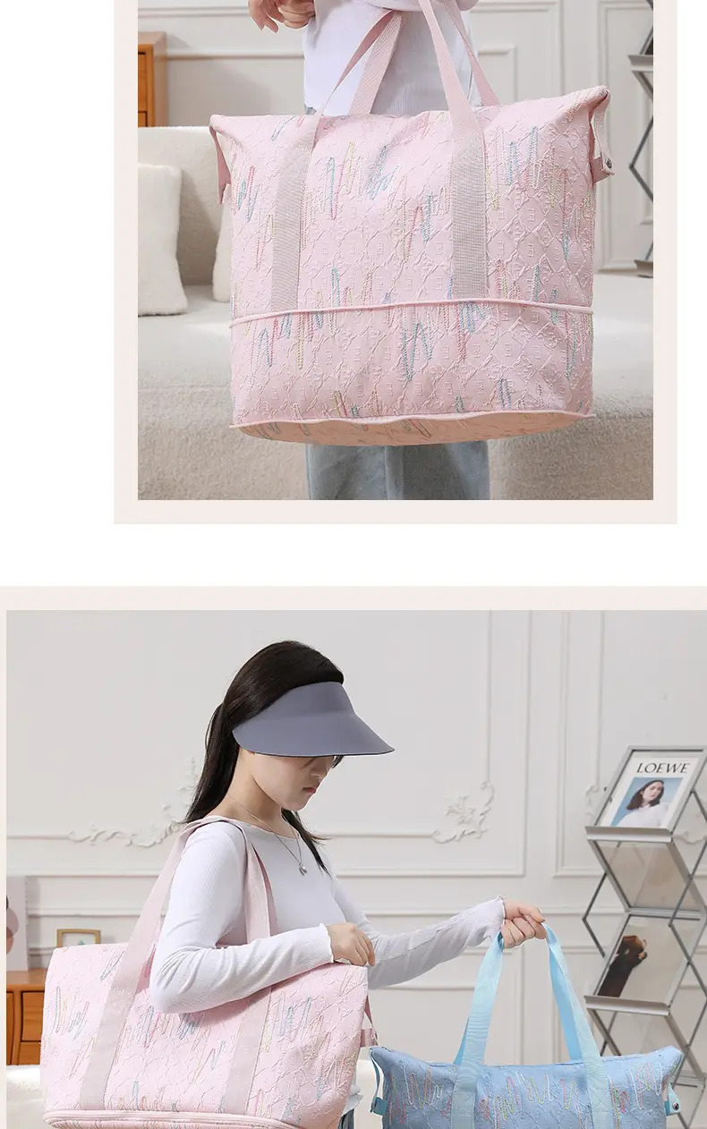 2025 New Summer Thickened Travel Bag Blue Pink — feature 19
