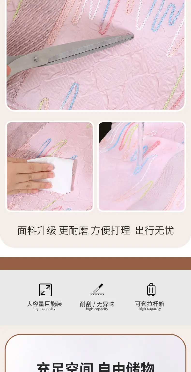 2025 New Summer Thickened Travel Bag Blue Pink — feature 4