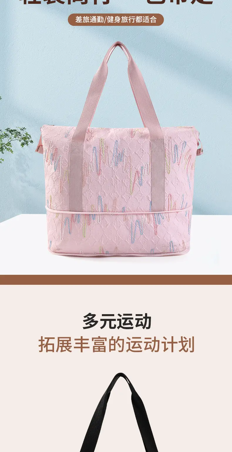 2025 New Summer Thickened Travel Bag Blue Pink — feature 7