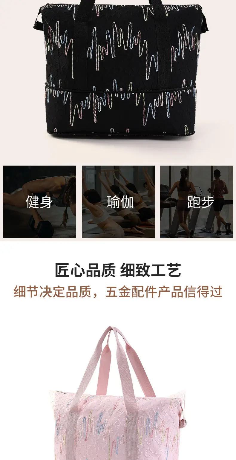 2025 New Summer Thickened Travel Bag Blue Pink — feature 8