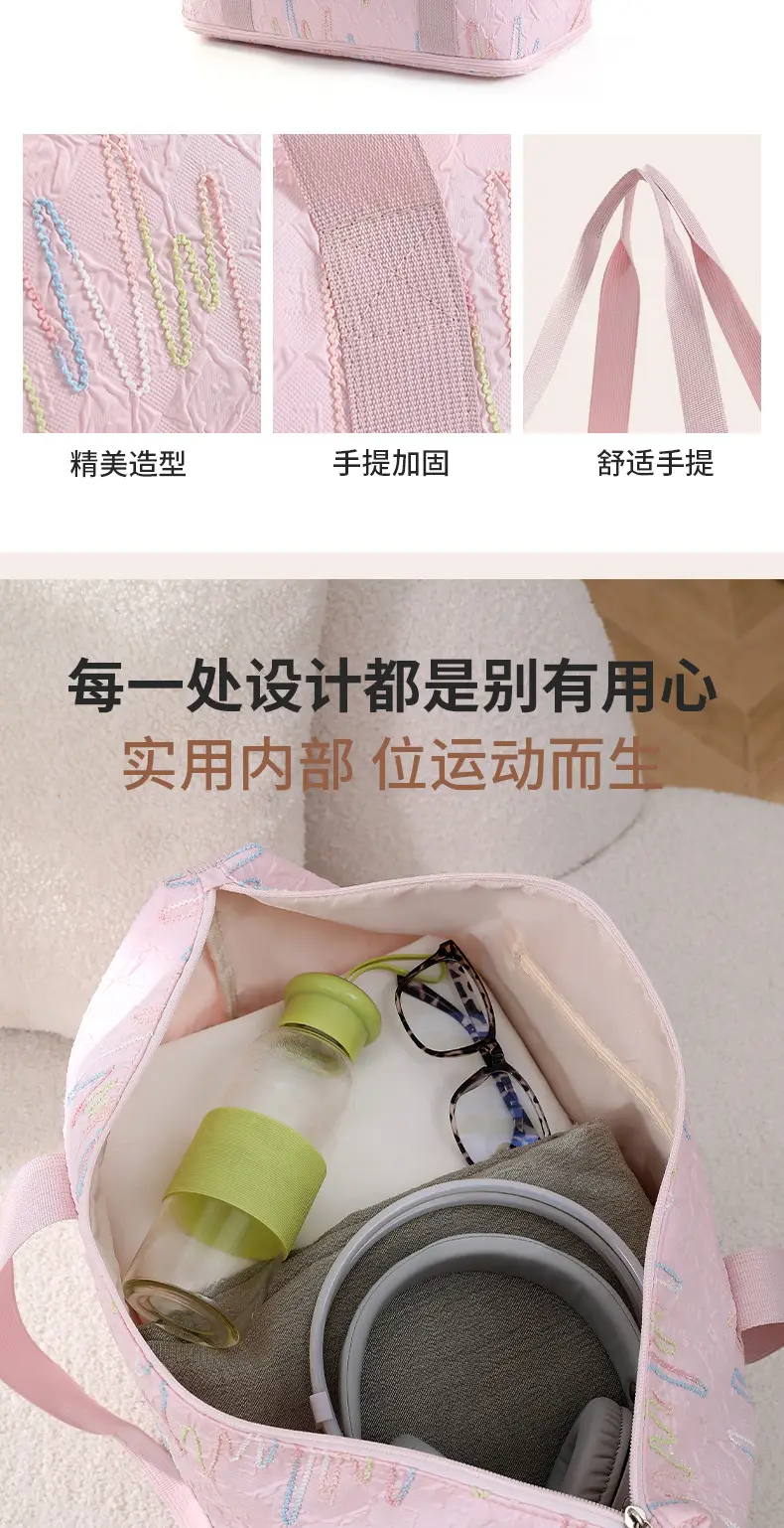2025 New Summer Thickened Travel Bag Blue Pink — feature 9