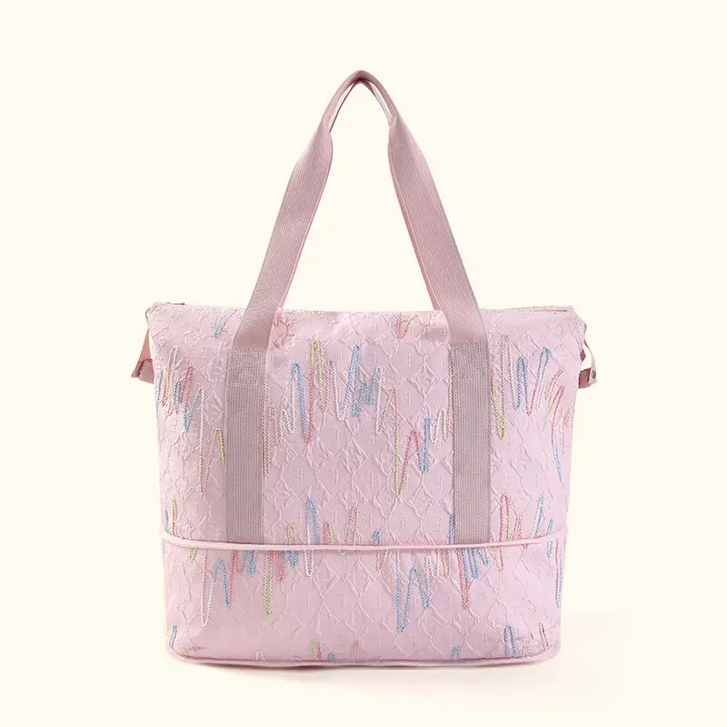 2025 New Summer Thickened Travel Bag Blue Pink - Image 2