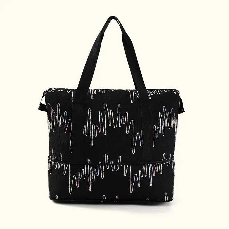 2025 New Summer Thickened Travel Bag Blue Pink - Image 3
