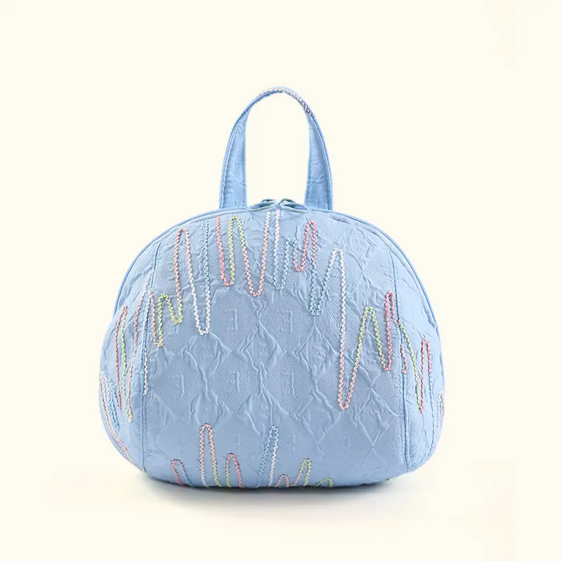 2025 New Summer Thickened Travel Bag Blue Pink - Image 4