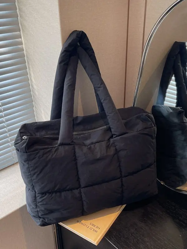 Women's Lavender Puffer Tote Bag 2025 New Fashion - Image 7