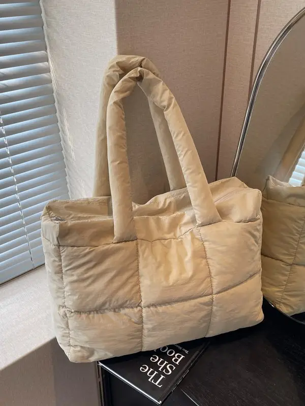 Women's Lavender Puffer Tote Bag 2025 New Fashion - Image 8