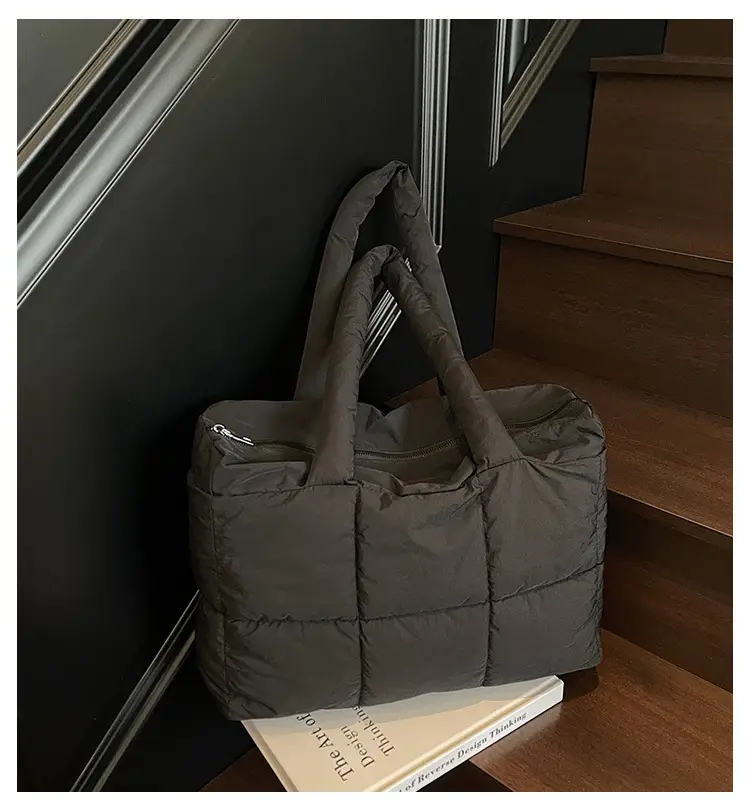Women's Lavender Puffer Tote Bag 2025 New Fashion — feature 1