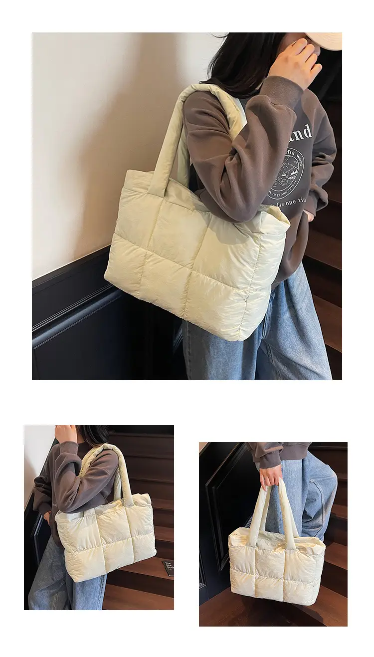 Women's Lavender Puffer Tote Bag 2025 New Fashion — feature 10