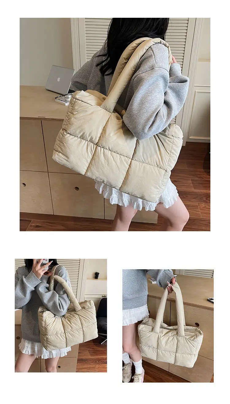 Women's Lavender Puffer Tote Bag 2025 New Fashion — feature 12