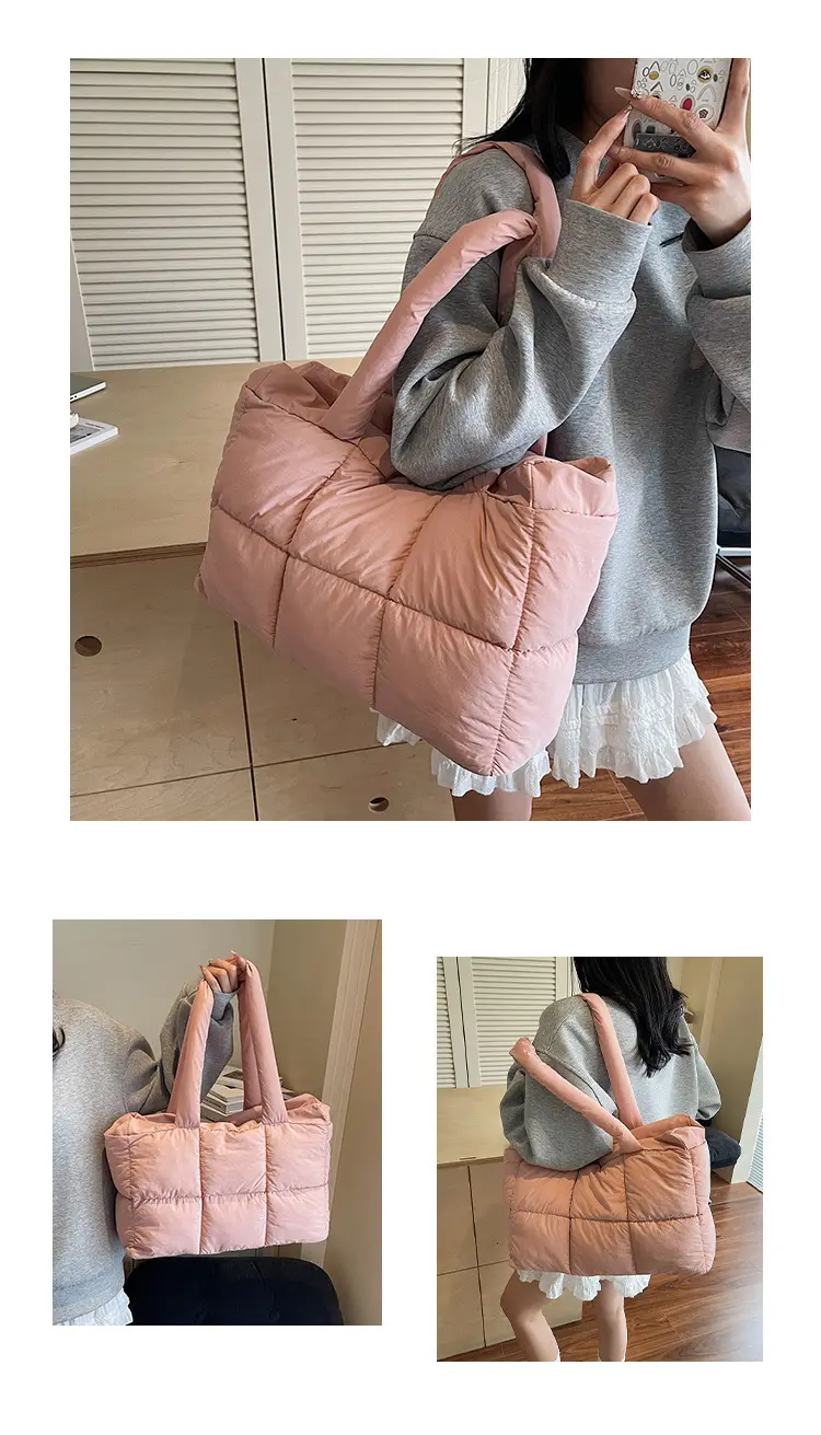 Women's Lavender Puffer Tote Bag 2025 New Fashion — feature 13