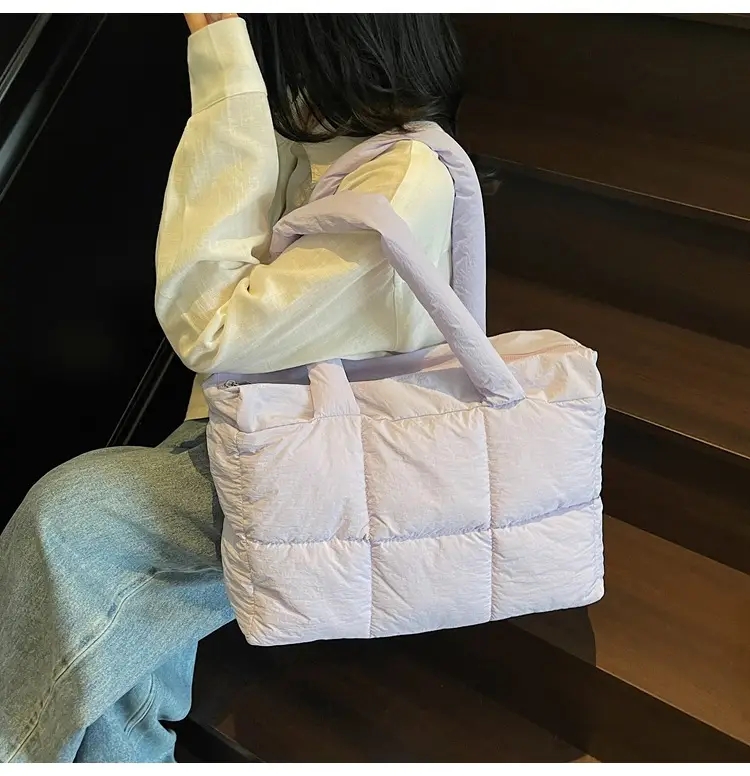 Women's Lavender Puffer Tote Bag 2025 New Fashion — feature 15