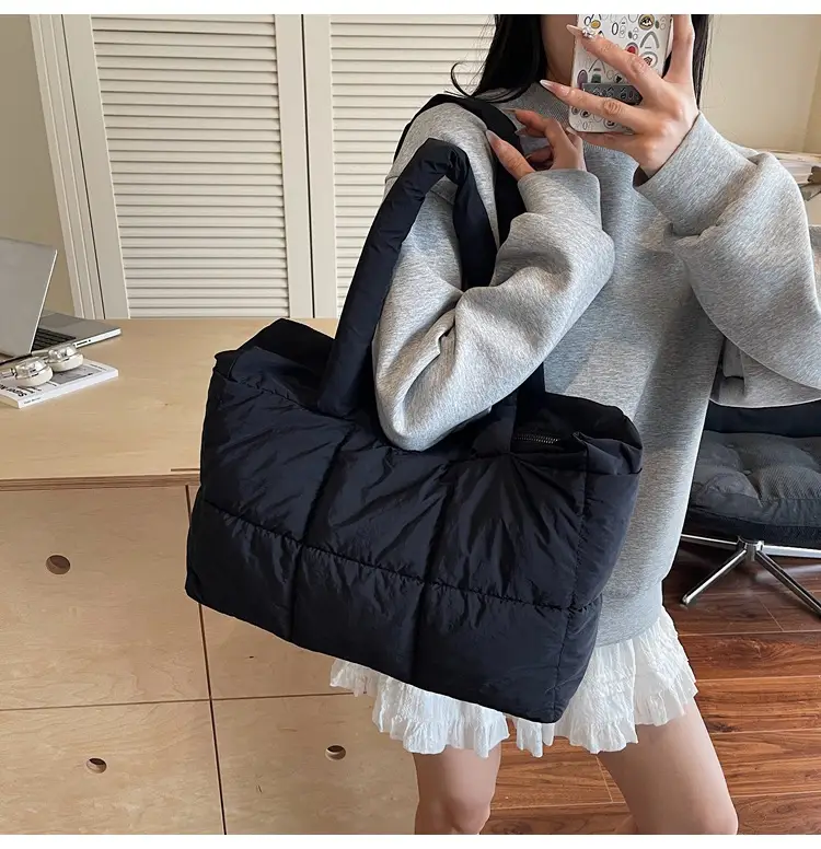 Women's Lavender Puffer Tote Bag 2025 New Fashion — feature 17