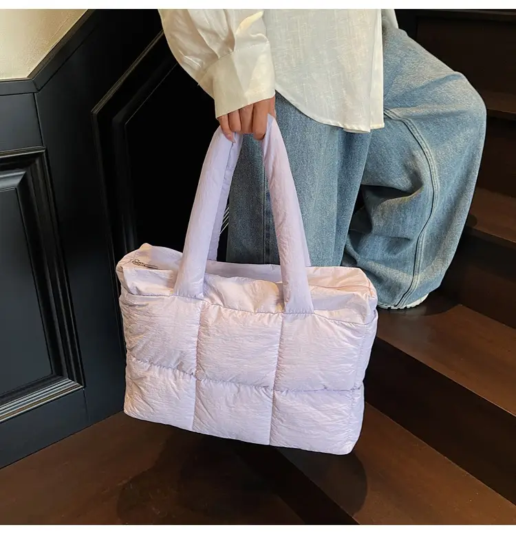 Women's Lavender Puffer Tote Bag 2025 New Fashion — feature 19