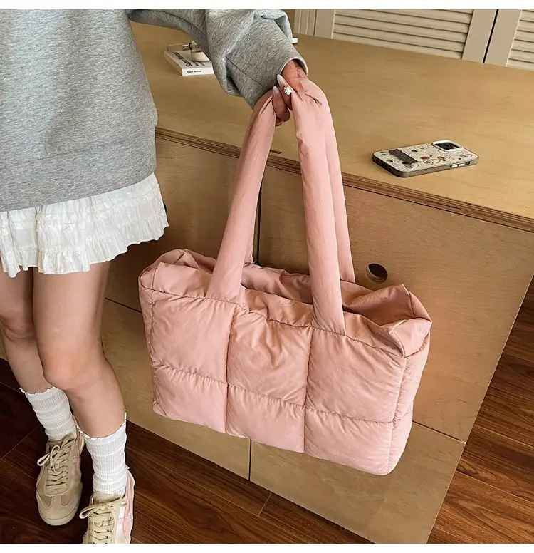 Women's Lavender Puffer Tote Bag 2025 New Fashion — feature 22