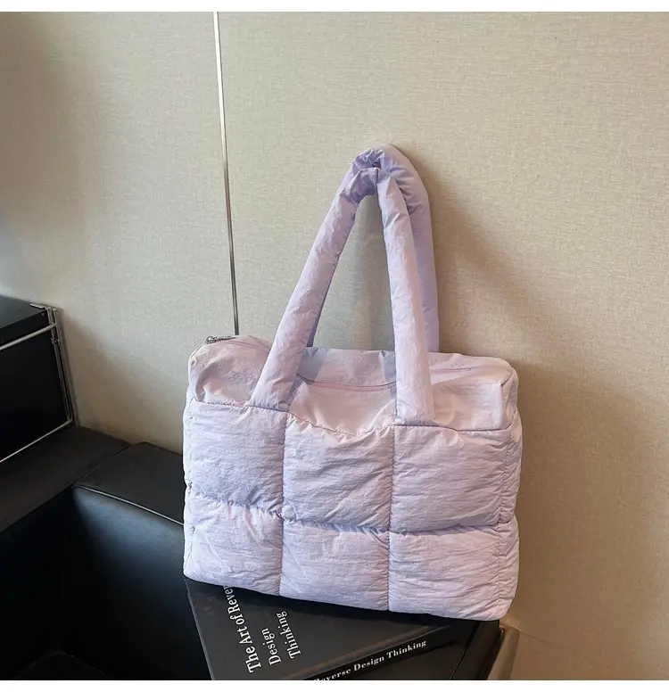 Women's Lavender Puffer Tote Bag 2025 New Fashion — feature 24