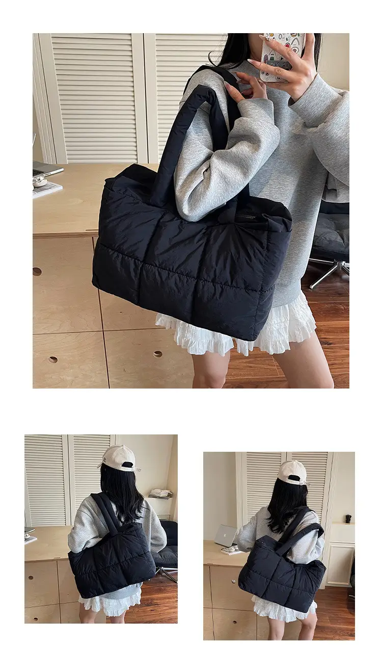 Women's Lavender Puffer Tote Bag 2025 New Fashion — feature 9