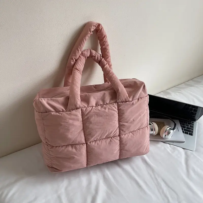 Women's Lavender Puffer Tote Bag 2025 New Fashion - Image 3