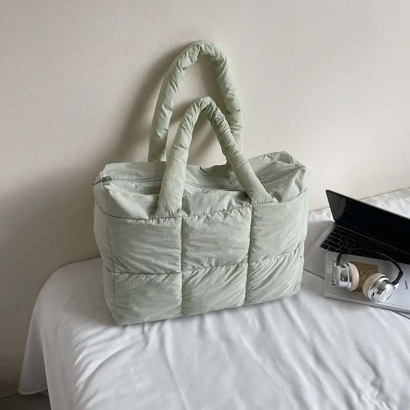 Women's Lavender Puffer Tote Bag 2025 New Fashion - Image 5