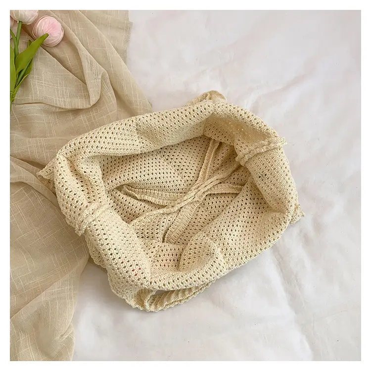 2026 Colorful Knitted Cotton Beach Tote Bag — feature 12