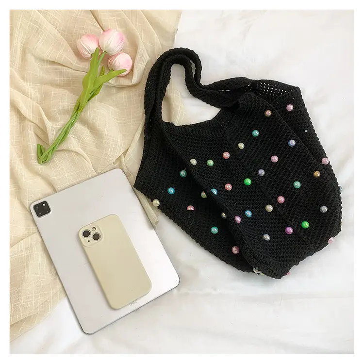 2026 Colorful Knitted Cotton Beach Tote Bag — feature 16