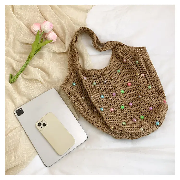2026 Colorful Knitted Cotton Beach Tote Bag — feature 19