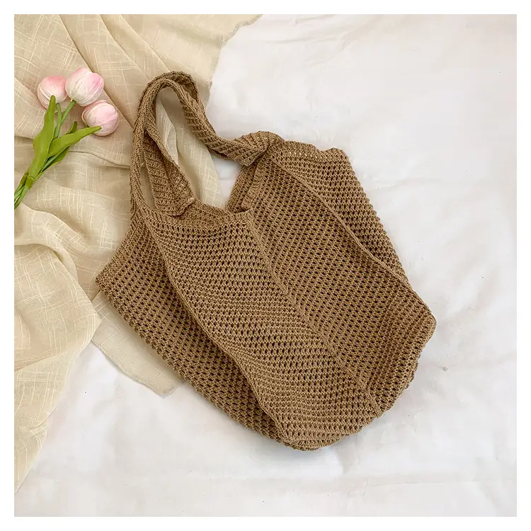 2026 Colorful Knitted Cotton Beach Tote Bag — feature 20