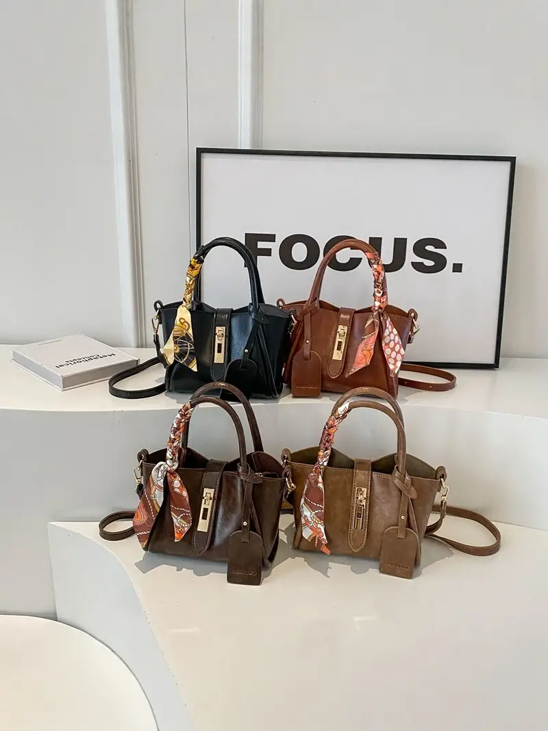 2025 Brown Leather Bucket Bag for Women - Image 6