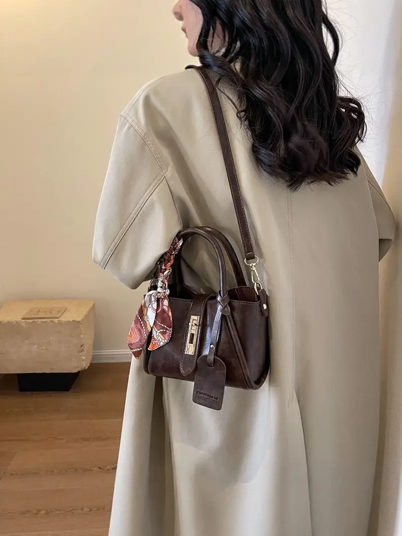 2025 Brown Leather Bucket Bag for Women - Image 7