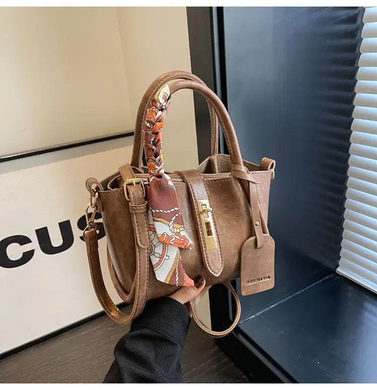 2025 Brown Leather Bucket Bag for Women — feature 12