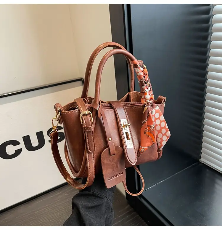 2025 Brown Leather Bucket Bag for Women — feature 13
