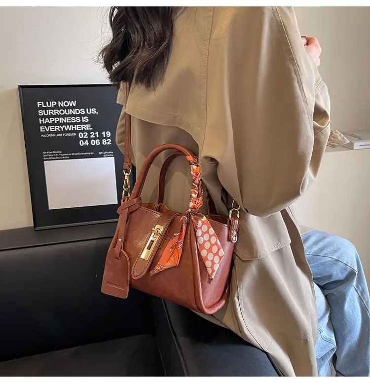 2025 Brown Leather Bucket Bag for Women — feature 26