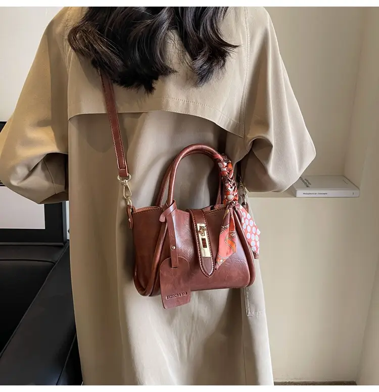 2025 Brown Leather Bucket Bag for Women — feature 27