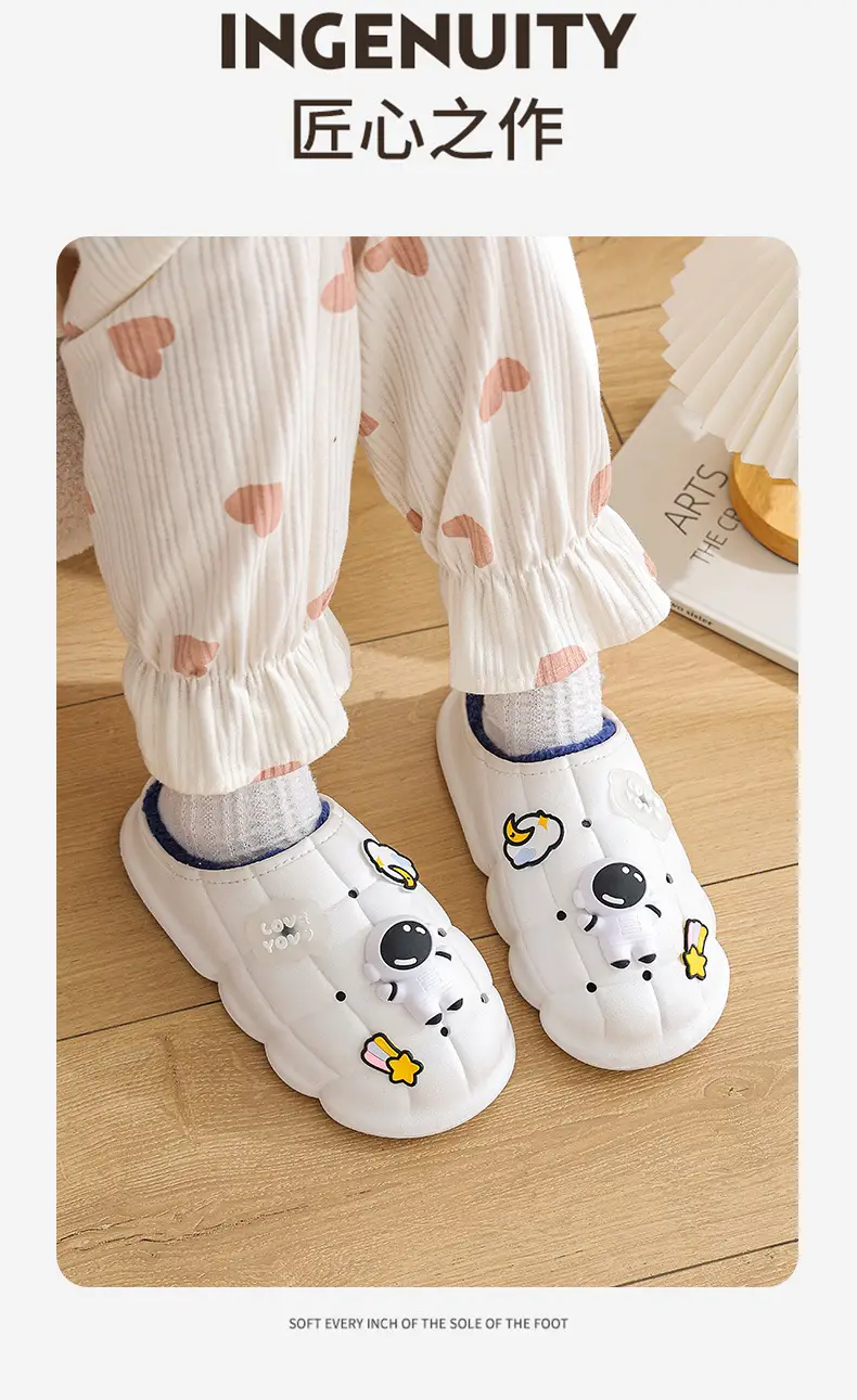 2025 Blue Cartoon Baby Cotton Slippers Winter Warm — feature 13