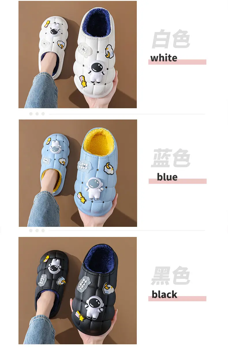 2025 Blue Cartoon Baby Cotton Slippers Winter Warm — feature 19