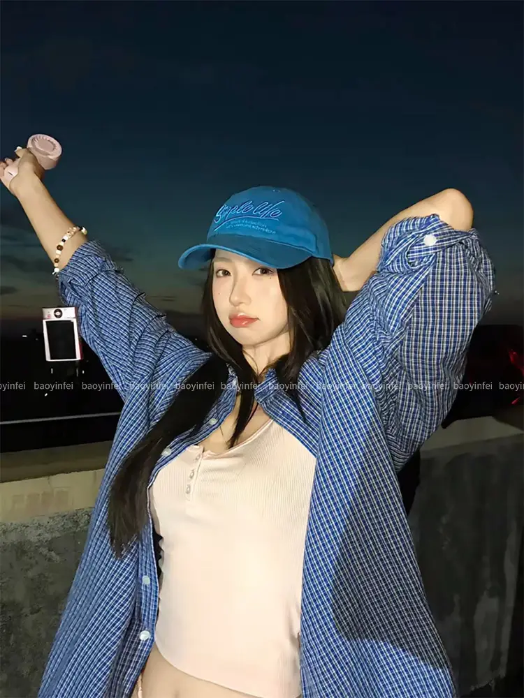 Blue Letter Embroidery Baseball Cap for Women — feature 4